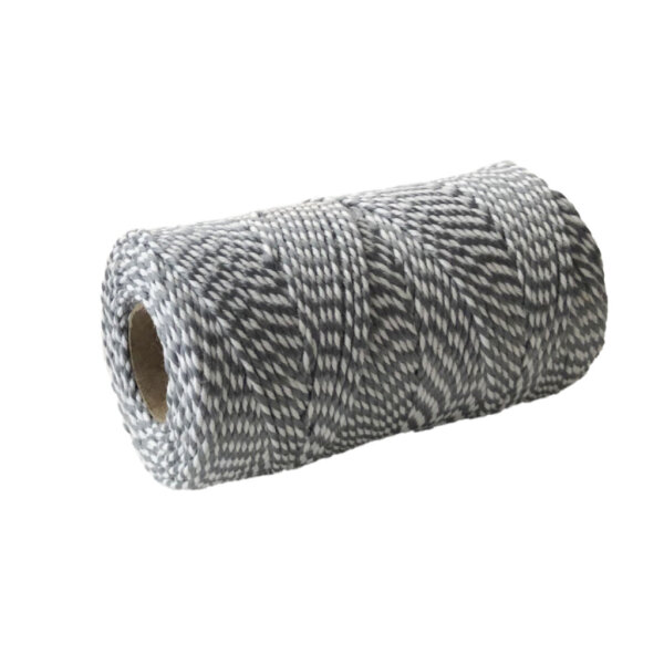 Baumwollschnur 100m, Silver Metallic