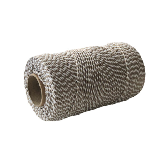 Baumwollschnur 100m, Platinum Metallic