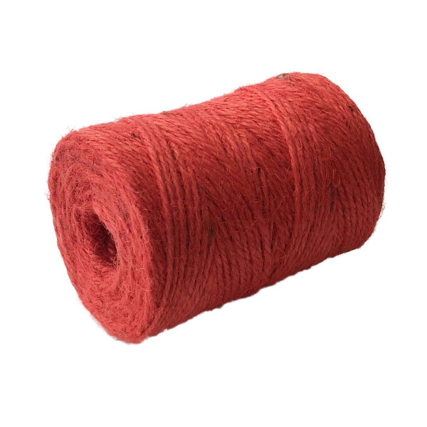 Juteschnur 3mm, 100m, Tomato Red