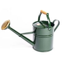 Gießkanne mit Holzgriff, 5l, British Racing Green