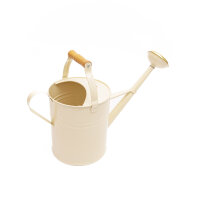 Gießkanne mit Holzgriff, 5l, Vintage Cream
