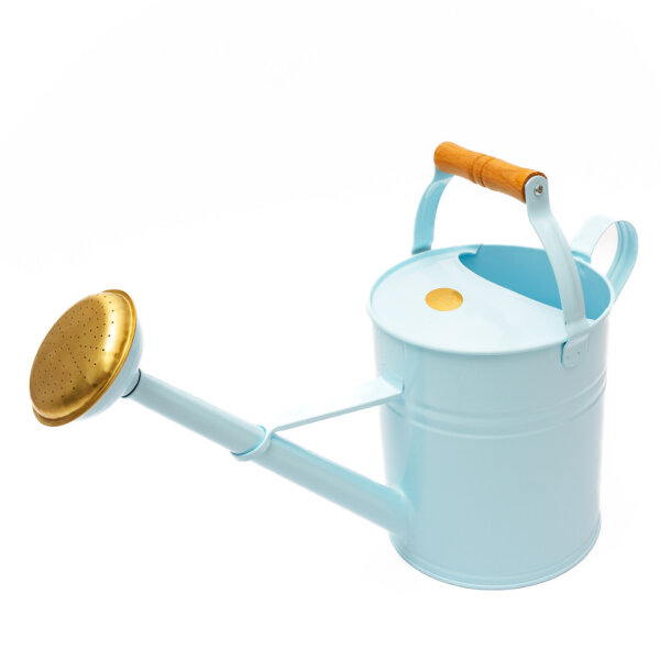Gießkanne mit Holzgriff, 5l, Sky Blue